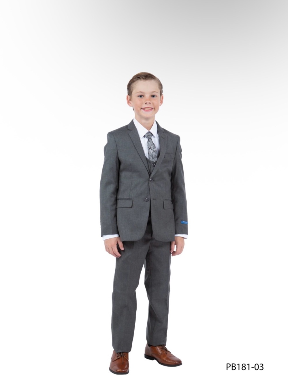 5 Piece Slim Fit Suit- True Grey